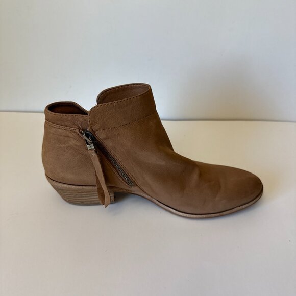 Sam Edelman Packer Ankle Boots Women’s Sz 8.5 Brown Suede Brown Side Zip - Picture 5 of 16